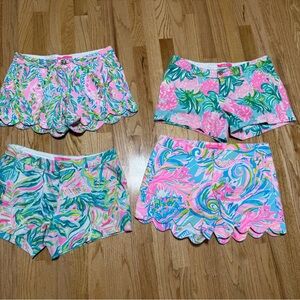 Lilly Pulitzer Pink and Green Bermuda Shorts Vibrant Summer Style